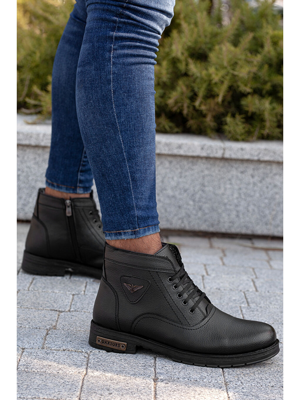 Siyah 504 Soğuk Geçirmez Kürklü Unisex Bot-5