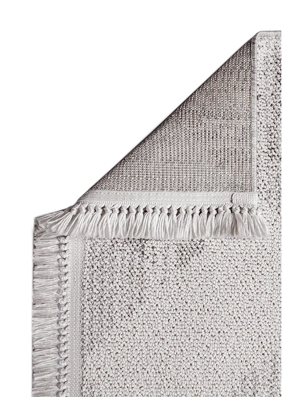 Ekru Bastia 1274 Krem Gri Bej Yumuşak Örgü Modern Dokuma Bukle Halı-140x200-1