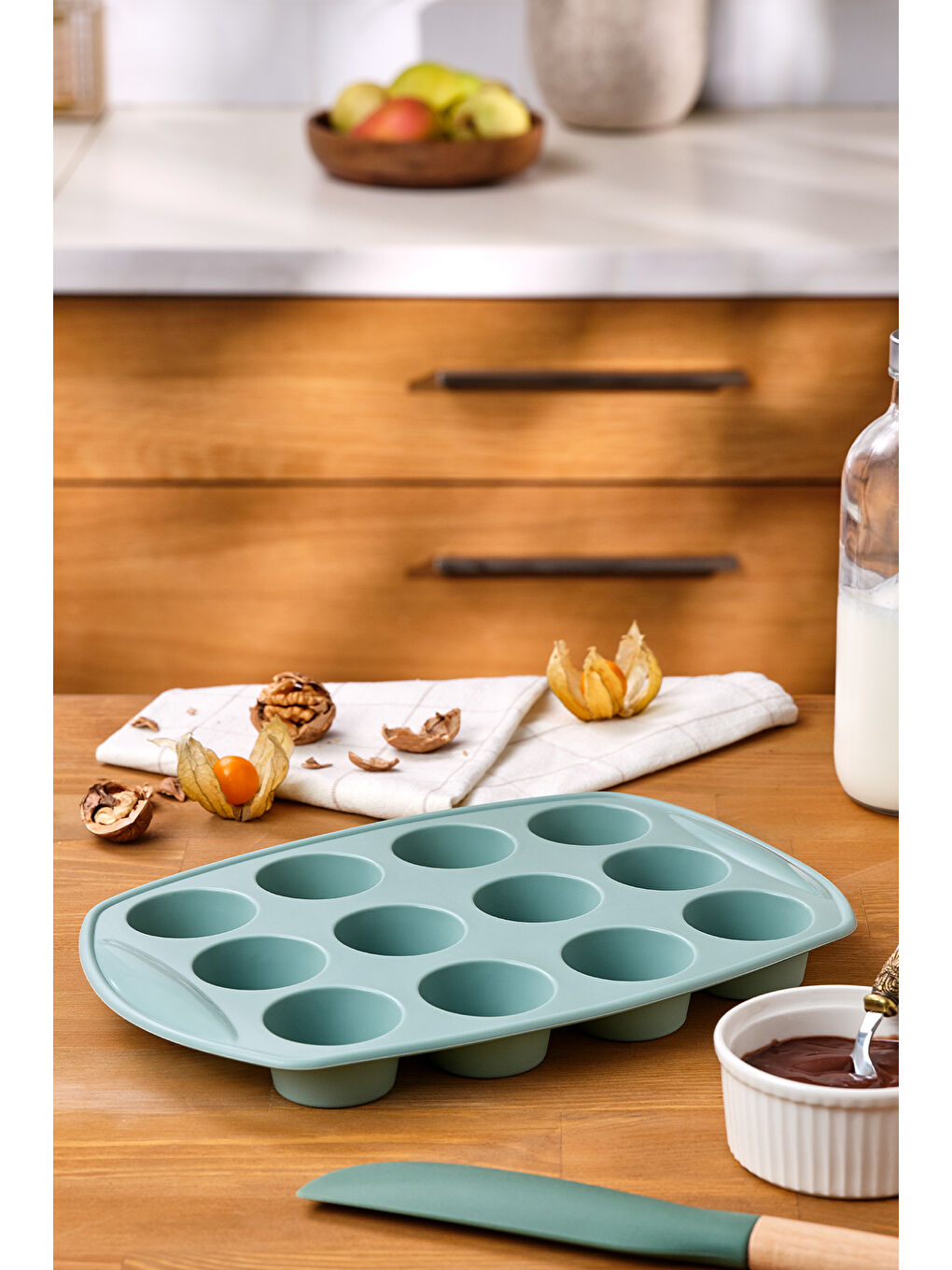 Silikon Muffin Kalıbı Yeşil