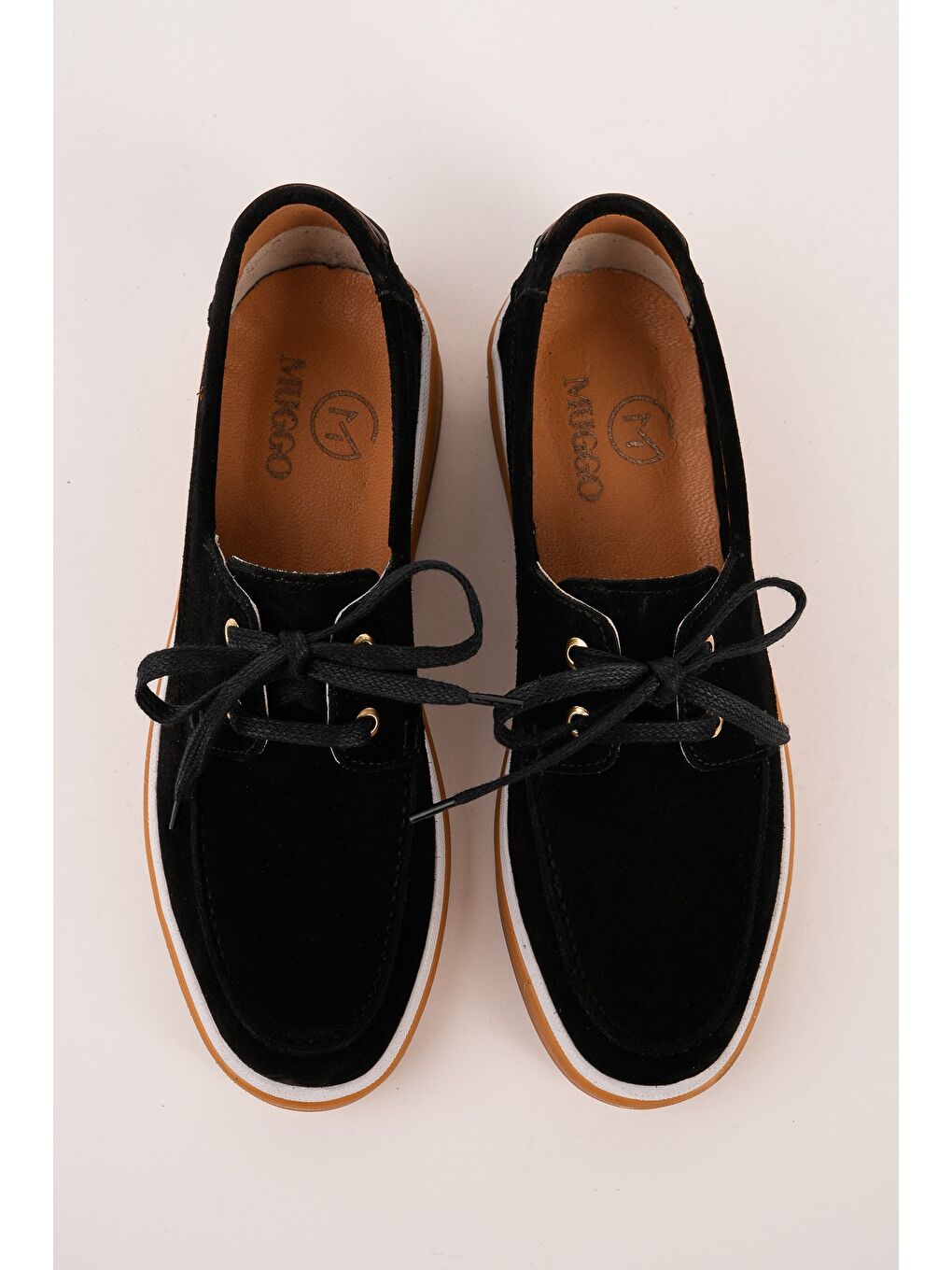 Siyah CRAFT Hakiki Süet Deri Bağcıklı Erkek Günlük Loafer Ayakkabı-4