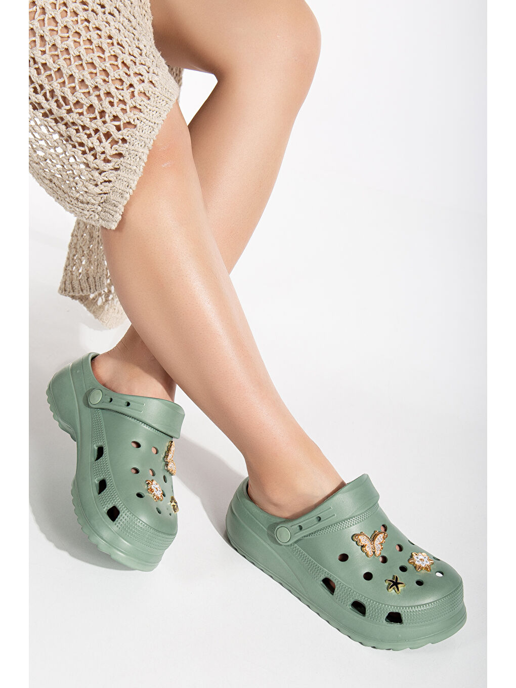 Yeşil D129 Günlük Full Ortopedik Çocuk Sandalet-1