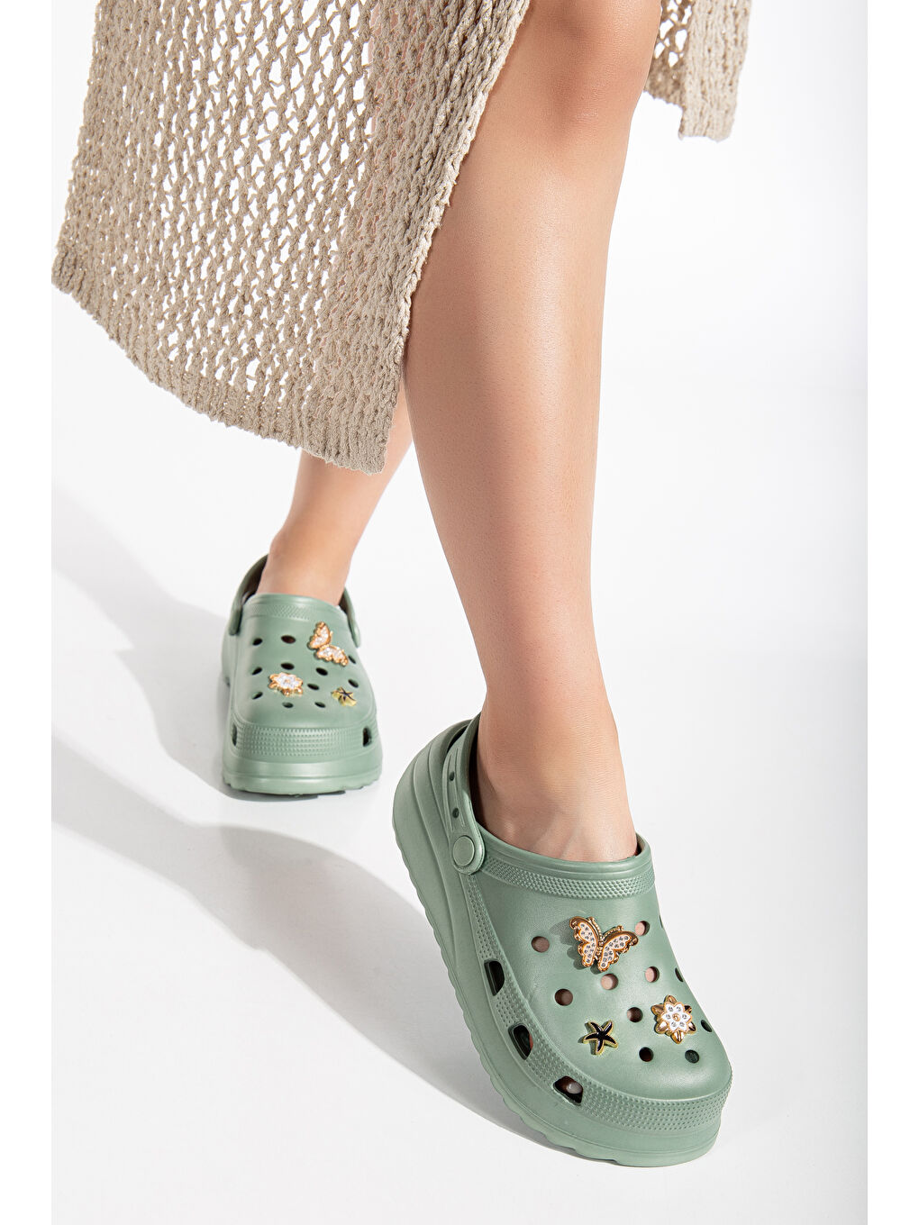 Yeşil D129 Günlük Full Ortopedik Çocuk Sandalet-2