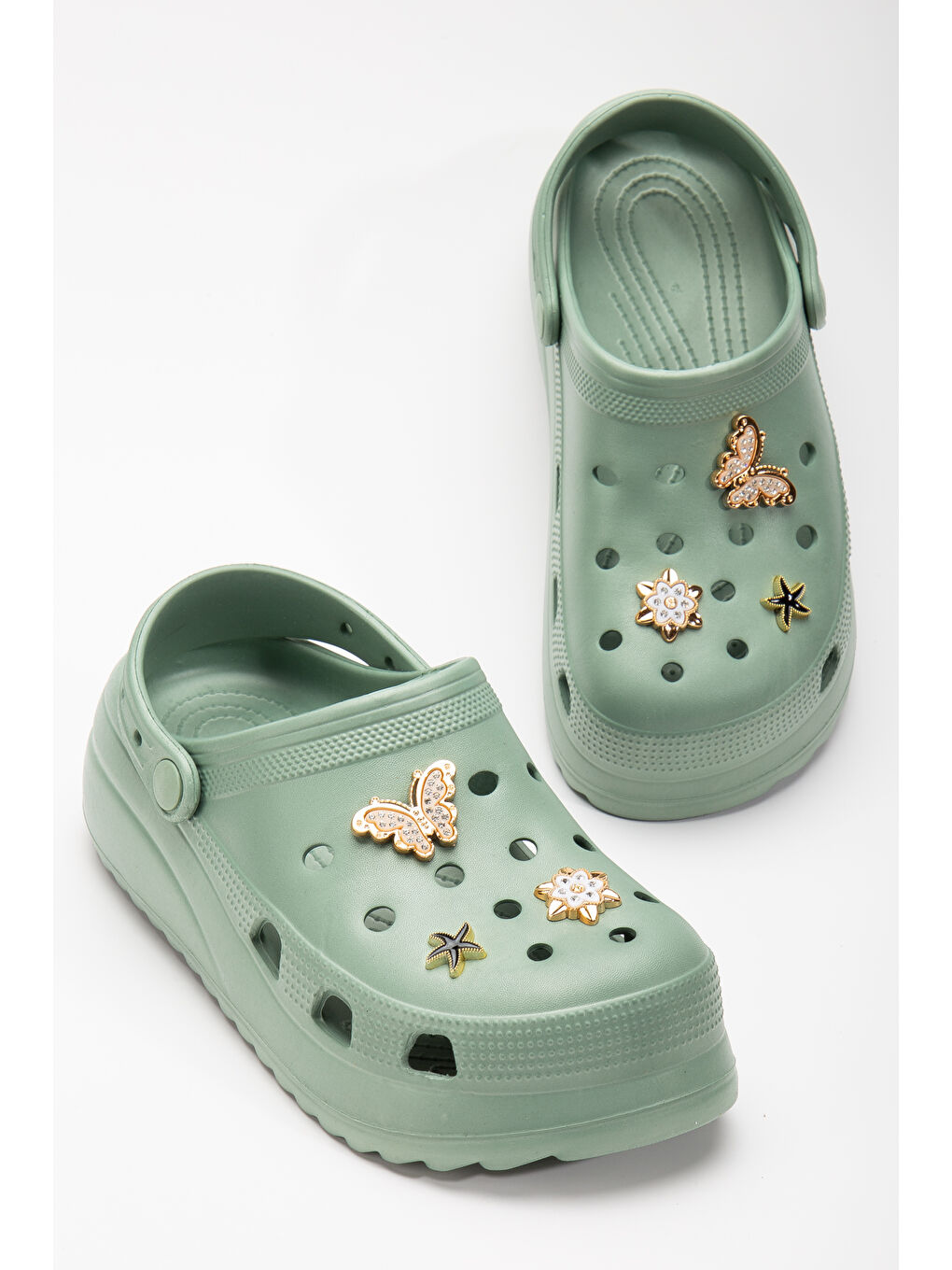 Yeşil D129 Günlük Full Ortopedik Çocuk Sandalet-5