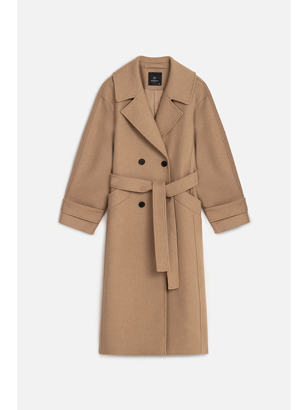 Kahverengi İtalyan Kaşe Premıum Kaban Camel-1