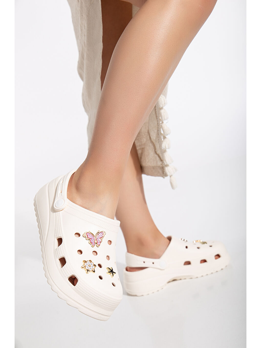 Ekru D129 Günlük Full Ortopedik Çocuk Sandalet-8