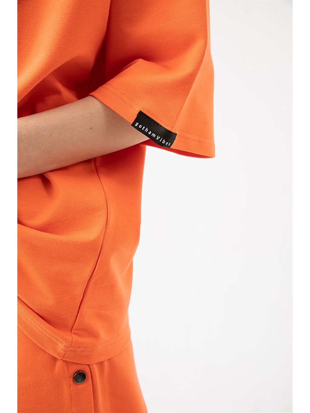 Pembe Kadın Base Oversize Şeftali T-Shirt-2