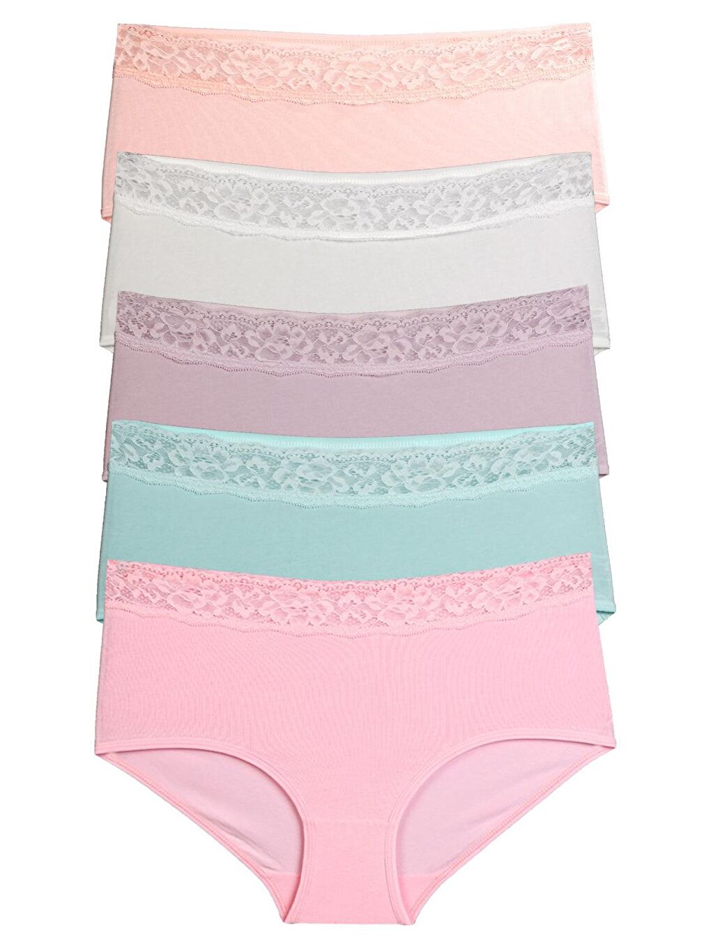 Karışık Kadın Külot Büyük Beden 5 Li Paket Elastanlı Mıxcolor