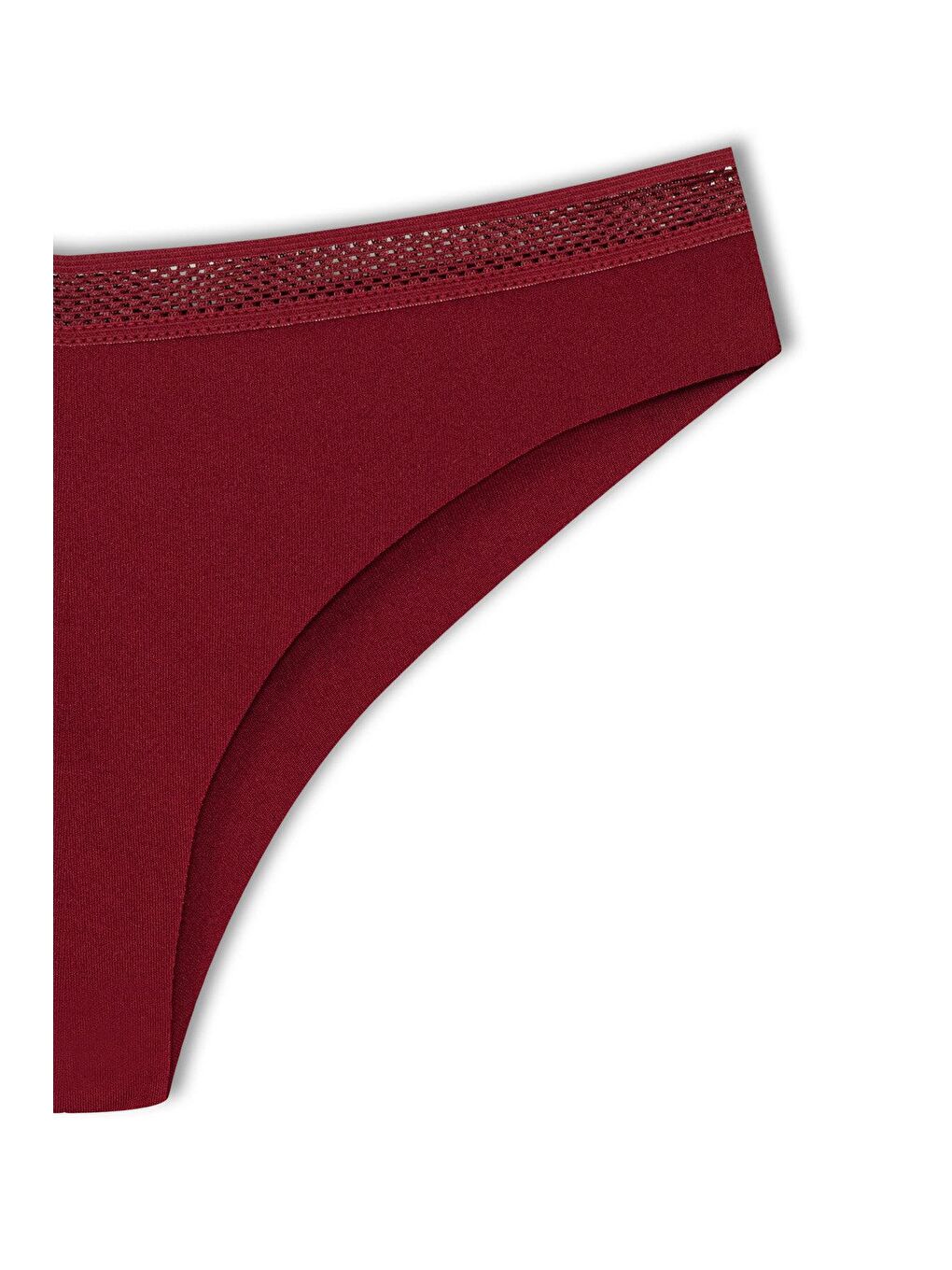 Bej İnterlok Lazer Kesim Petek Lastik Brazil Kadın Külot 2'li-4