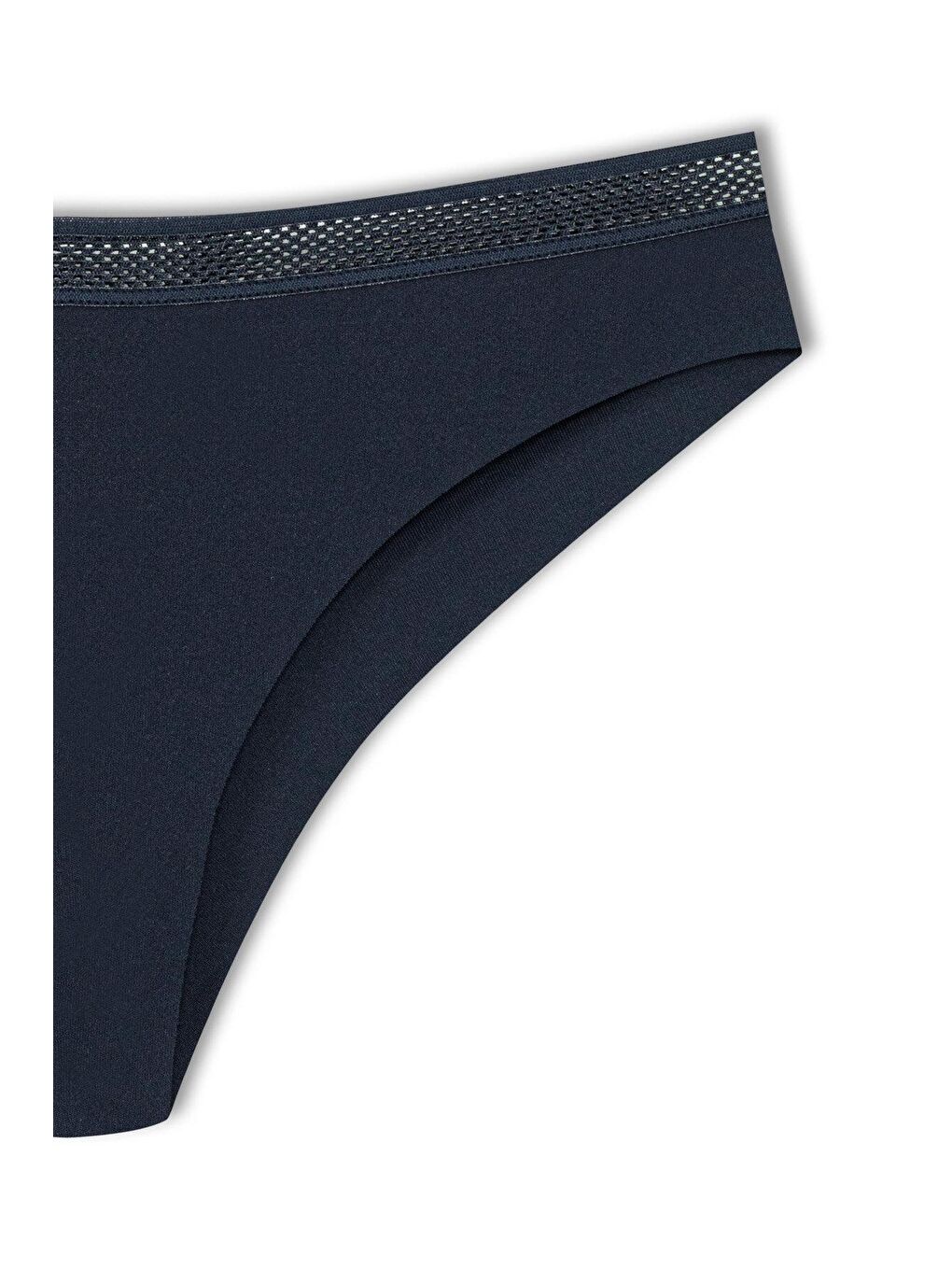 Lacivert İnterlok Lazer Kesim Petek Lastik Brazil Kadın Külot 2'li-4