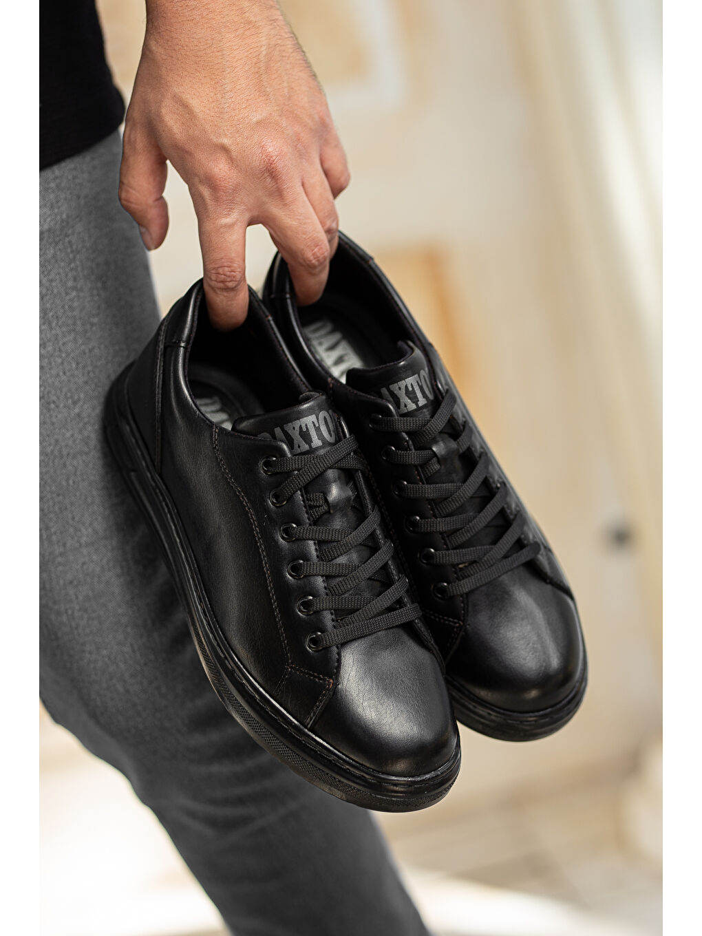 Siyah D0845 Günlük Ortopedik Erkek Ayakkabı-3