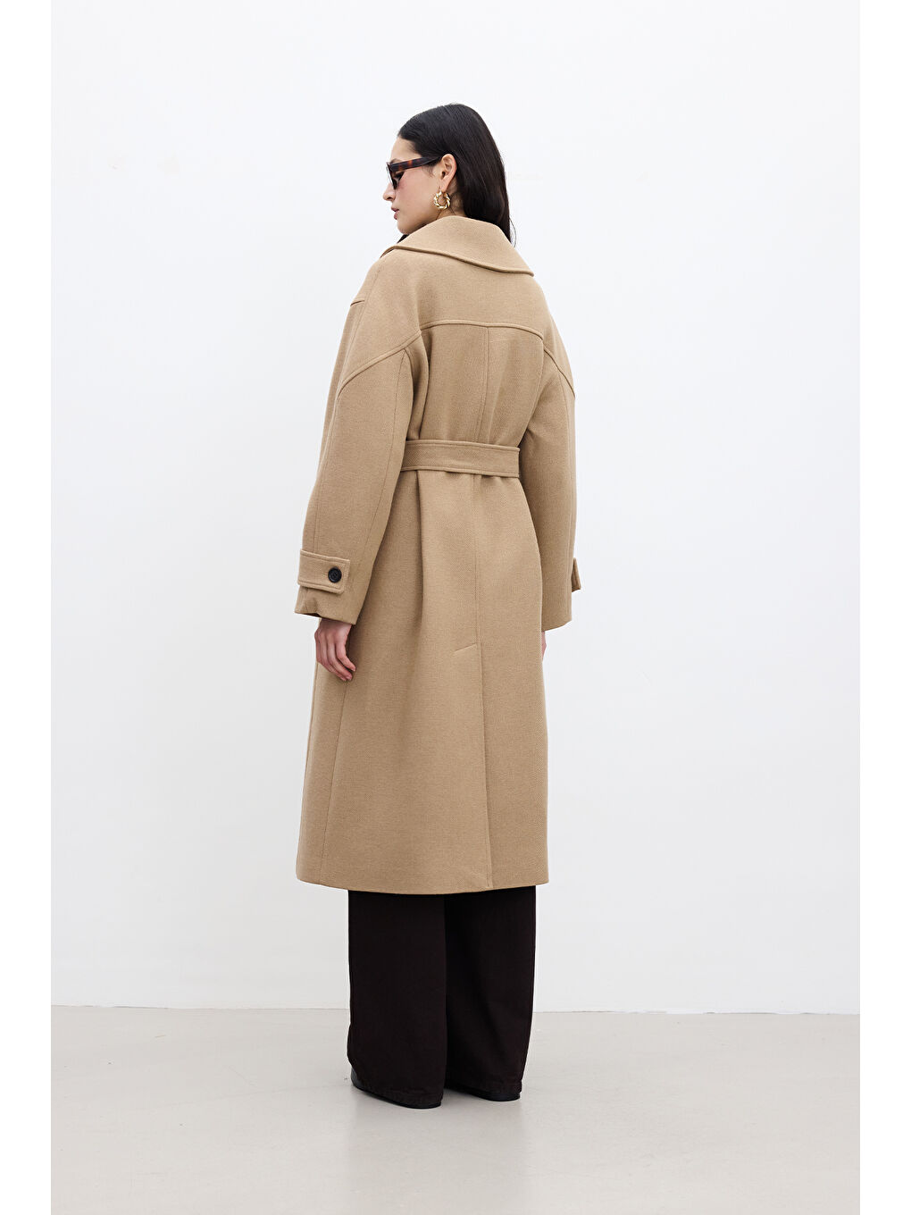 Kahverengi İtalyan Kaşe Premıum Kaban Camel-7