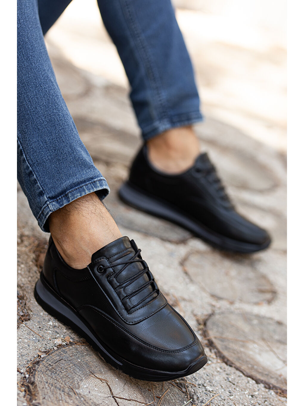 Siyah D0315 Günlük Ortopedik Erkek Ayakkabı-7