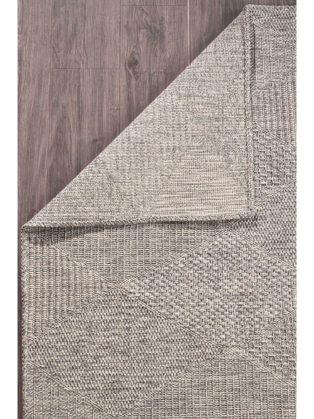 Gri Rusticana 3104 Naturel Jüt Halı Modern Örme Kilim-120x180-3