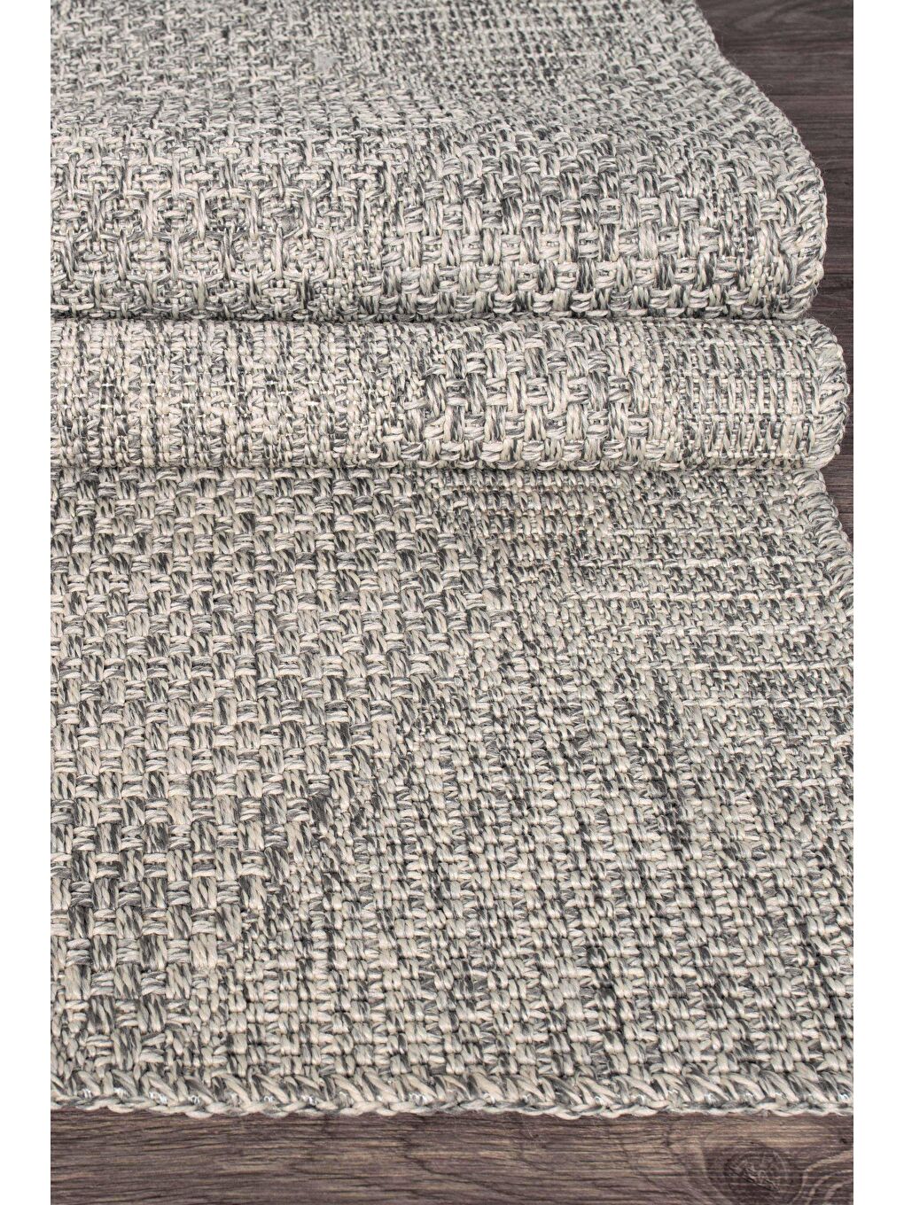 Gri Rusticana 3104 Naturel Jüt Halı Modern Örme Kilim-100x300-2