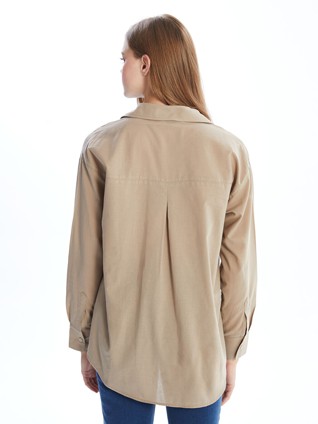 Kahverengi Casual Kadın Gömlek Bg113-2