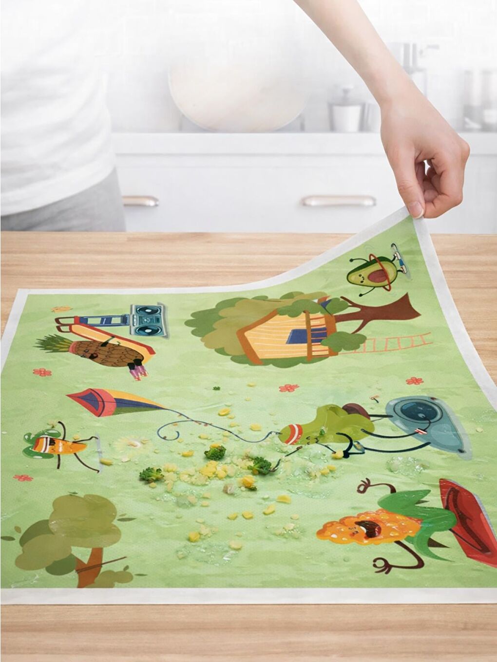 Bebekler İçin Tek Kullanımlık Beslenme Örtüsü- 30'lu Paket - Yeşil-2