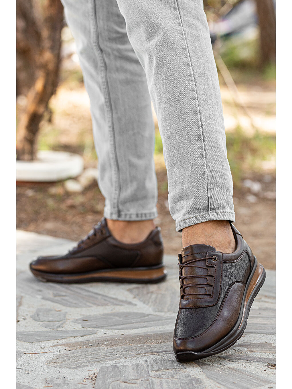 Kahverengi D0315 Günlük Ortopedik Erkek Ayakkabı-1