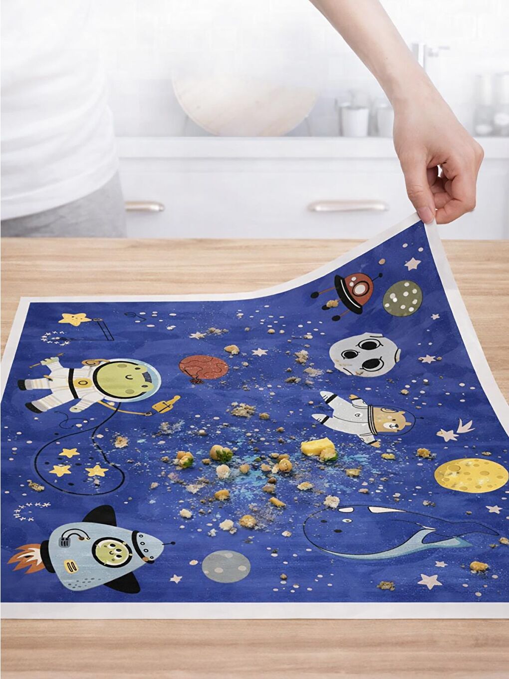 Bebekler İçin Tek Kullanımlık Beslenme Örtüsü- 30'lu Paket - Lacivert-2