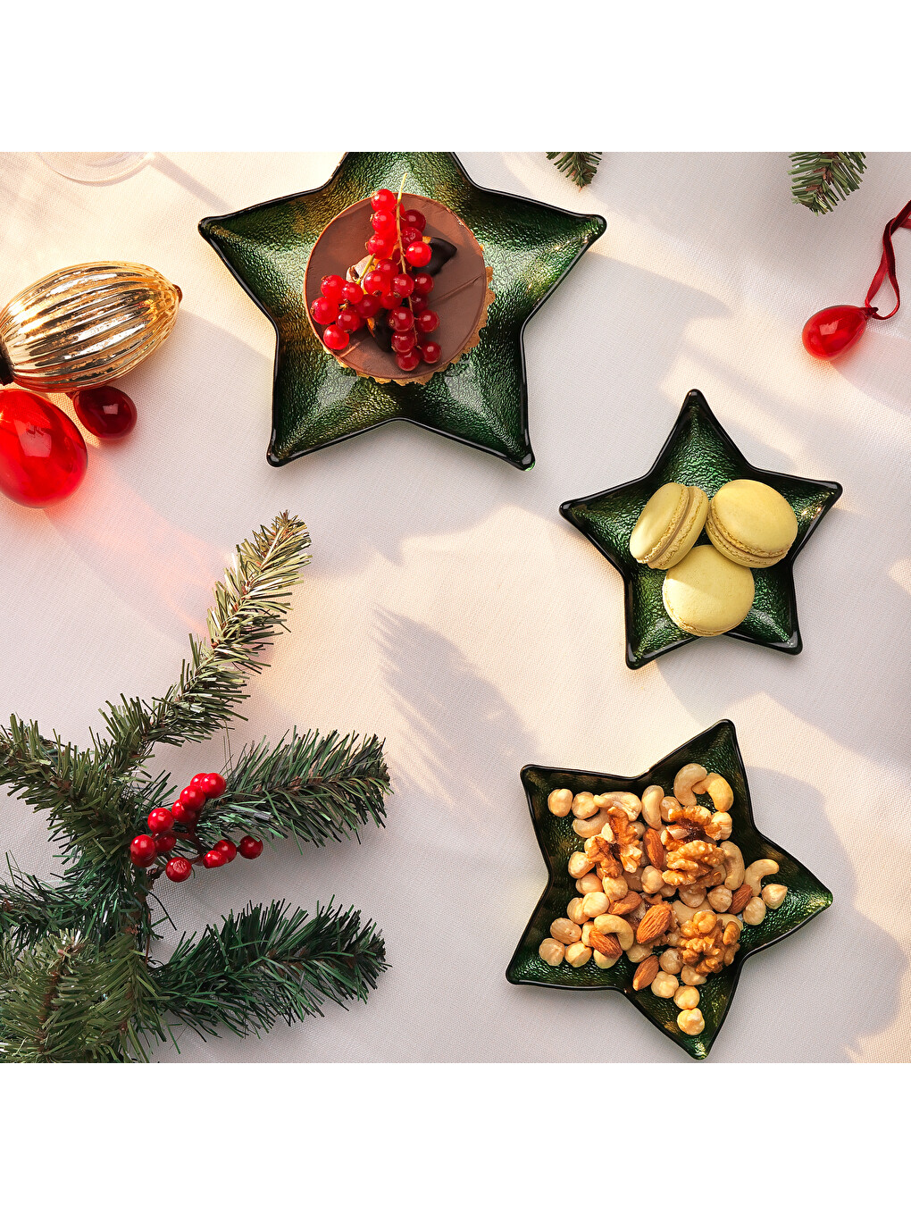 Spark Yıldız Tabak Orta Boy 1 Parça-yeşil