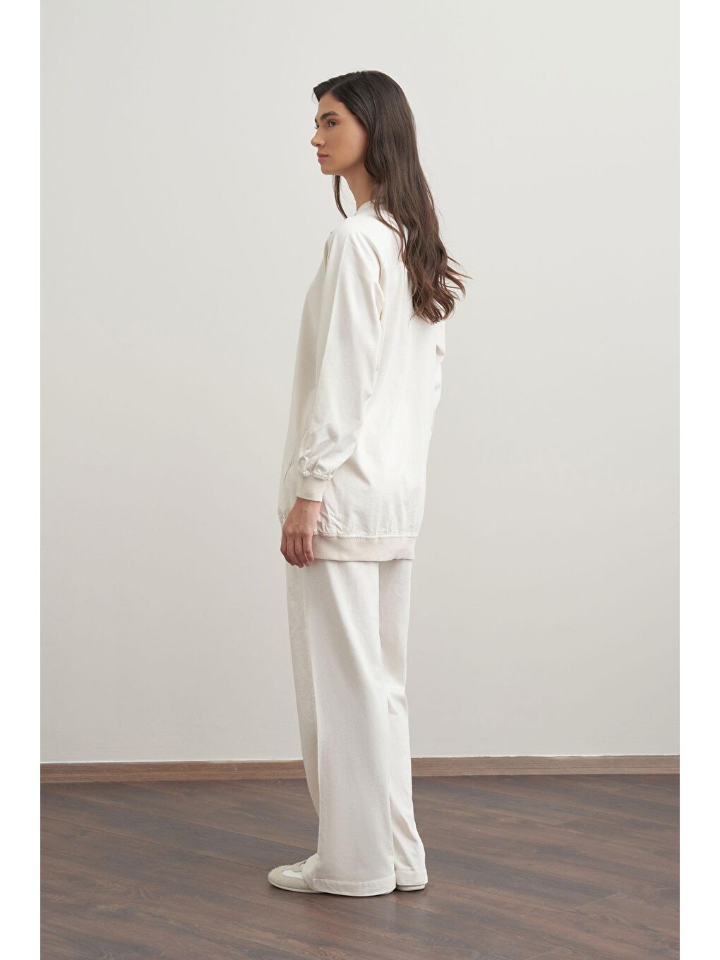 Bej Taş-Ribanalı Pantolonlu Takım-3