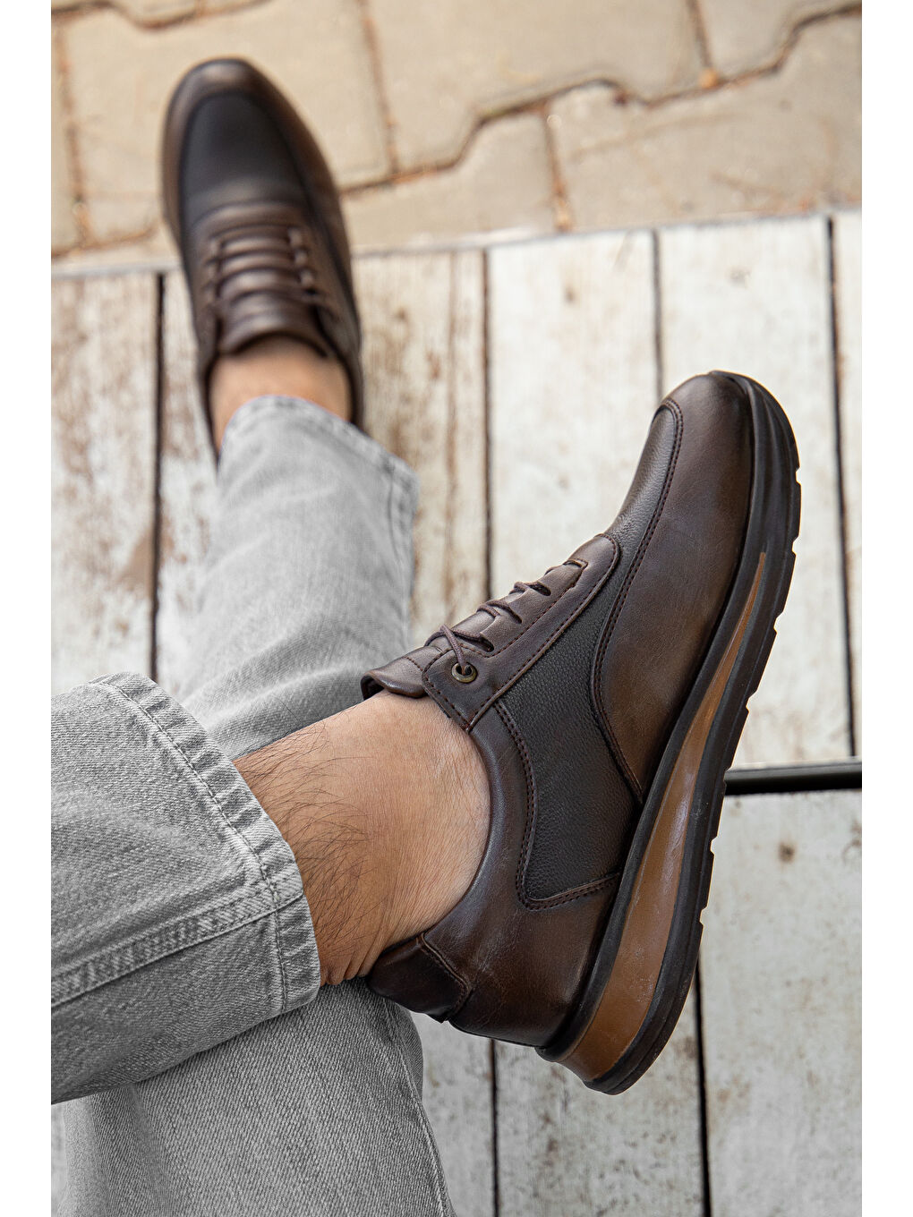 Kahverengi D0315 Günlük Ortopedik Erkek Ayakkabı-9