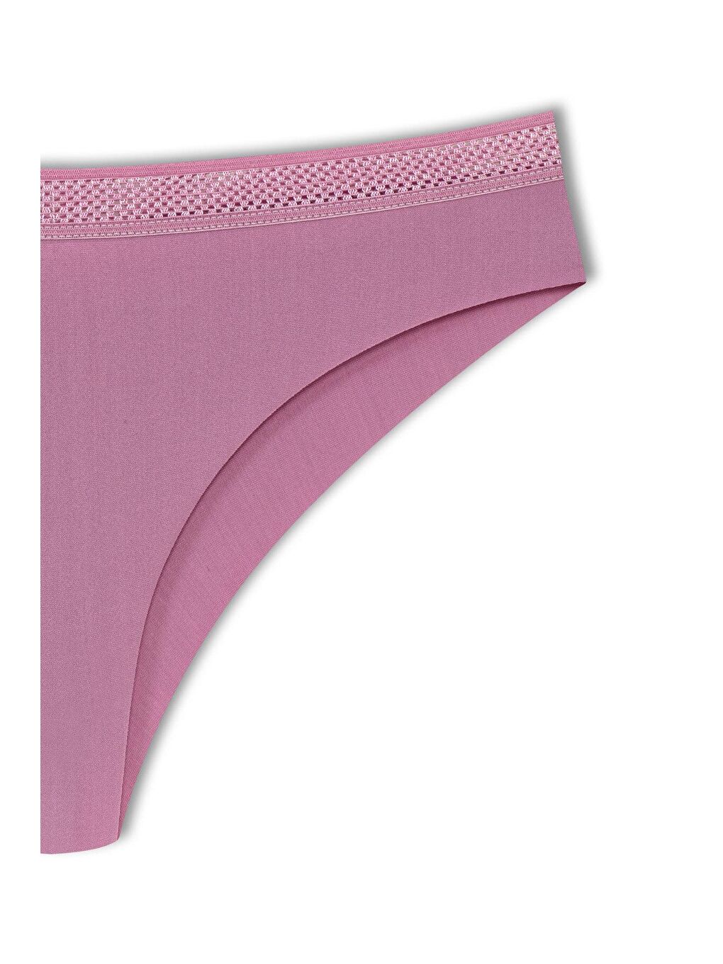 Lila İnterlok Lazer Kesim Petek Lastik Brazil Kadın Külot-1