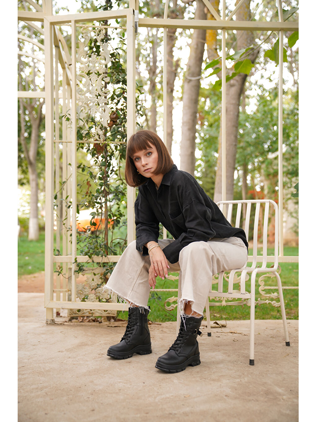 Siyah D529 Soğuk Geçirmez Kadın Günlük Ortopedik Kışlık Bot-7