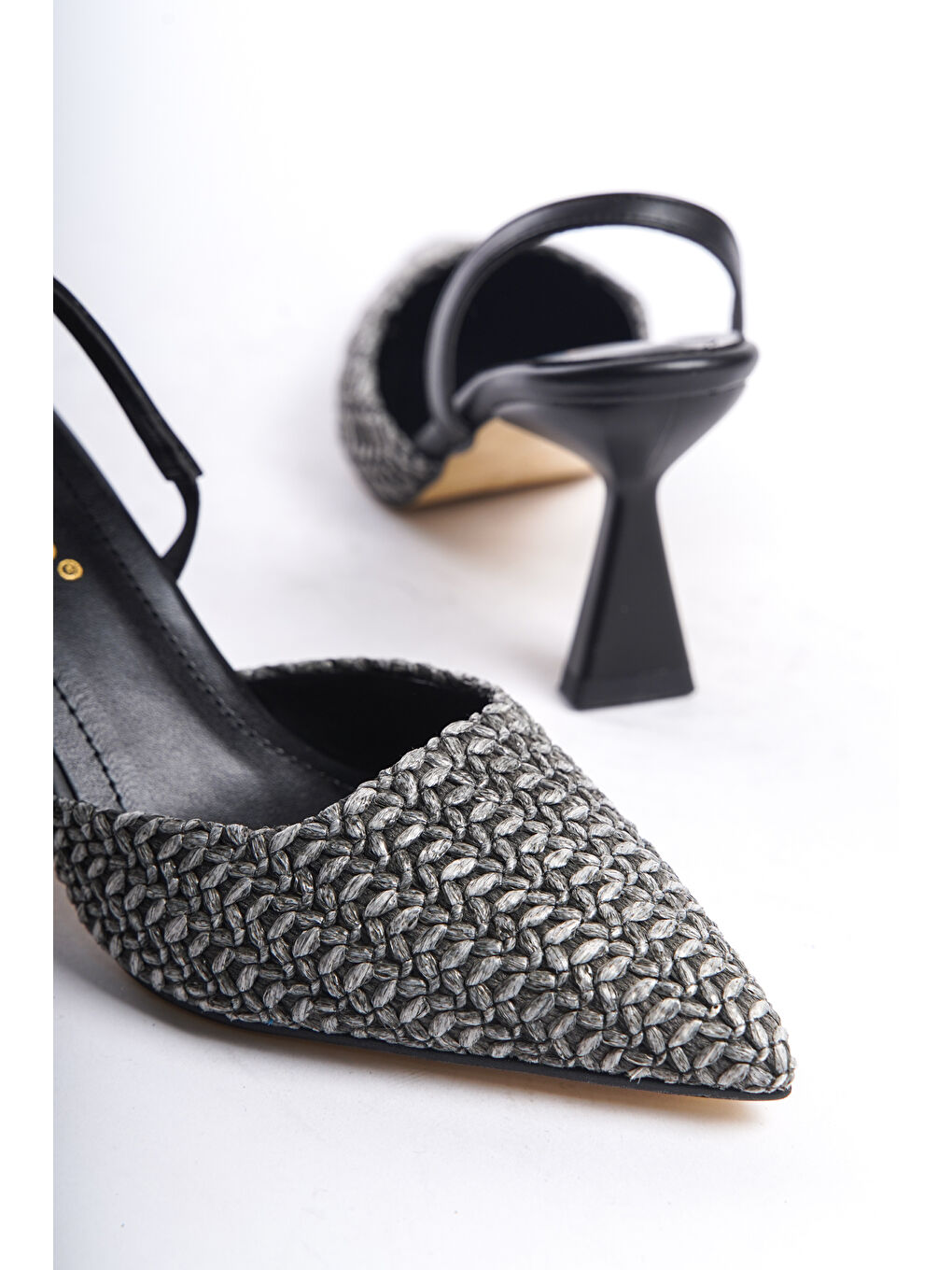 Siyah D449 Günlük Kadın Klasik Topuklu Ayakkabı-3