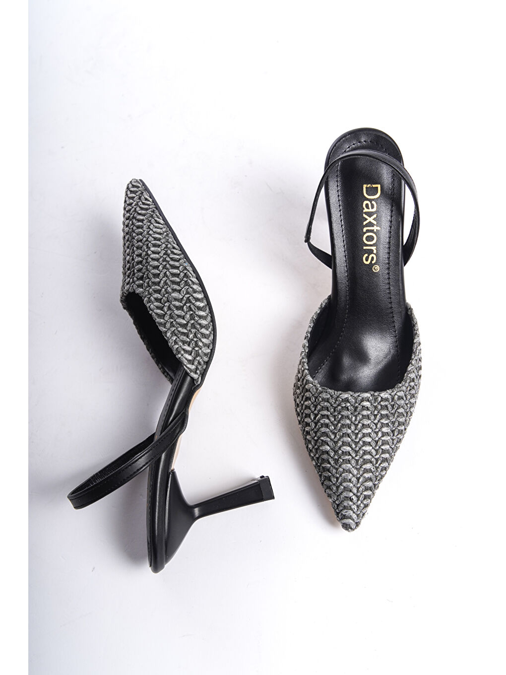 Siyah D449 Günlük Kadın Klasik Topuklu Ayakkabı-5