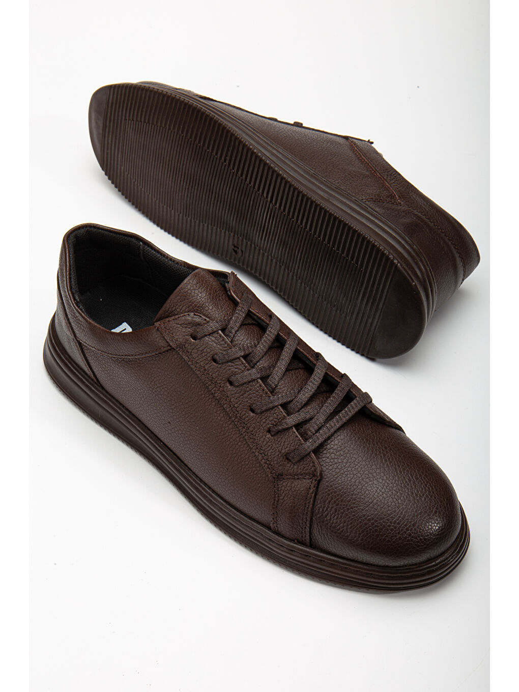 Kahverengi D563 Günlük Ortopedik Hakiki Deri Erkek Ayakkabı-3