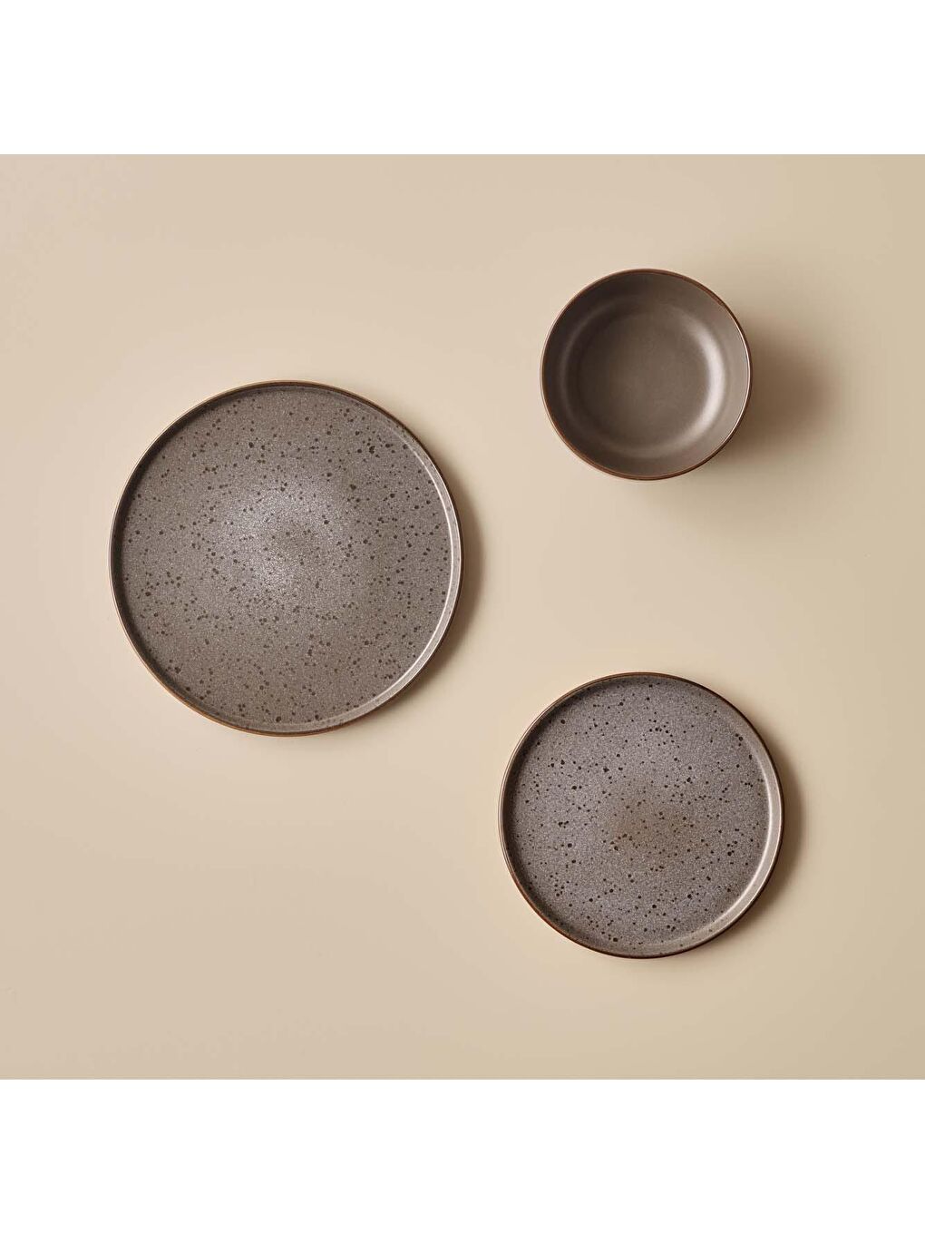 Guarda Stoneware 12 Parça 4 Kişilik Yemek Takımı Gri-4