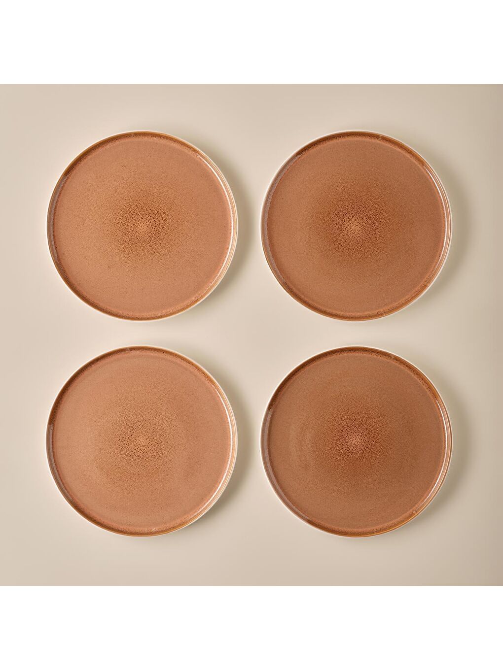 Kahverengi Glaze Stoneware 12 Parça 4 Kişilik Yemek Takımı Kiremit-4