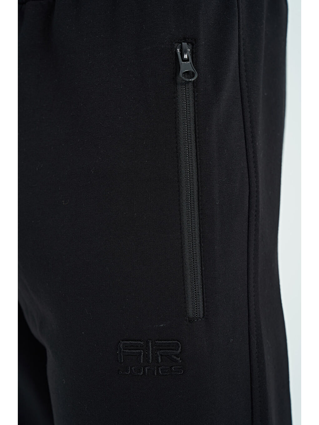 Harry Antrasit Melanj - Siyah Dik Yaka Standart Kalıp Erkek Eşofman Takım - 85197-4