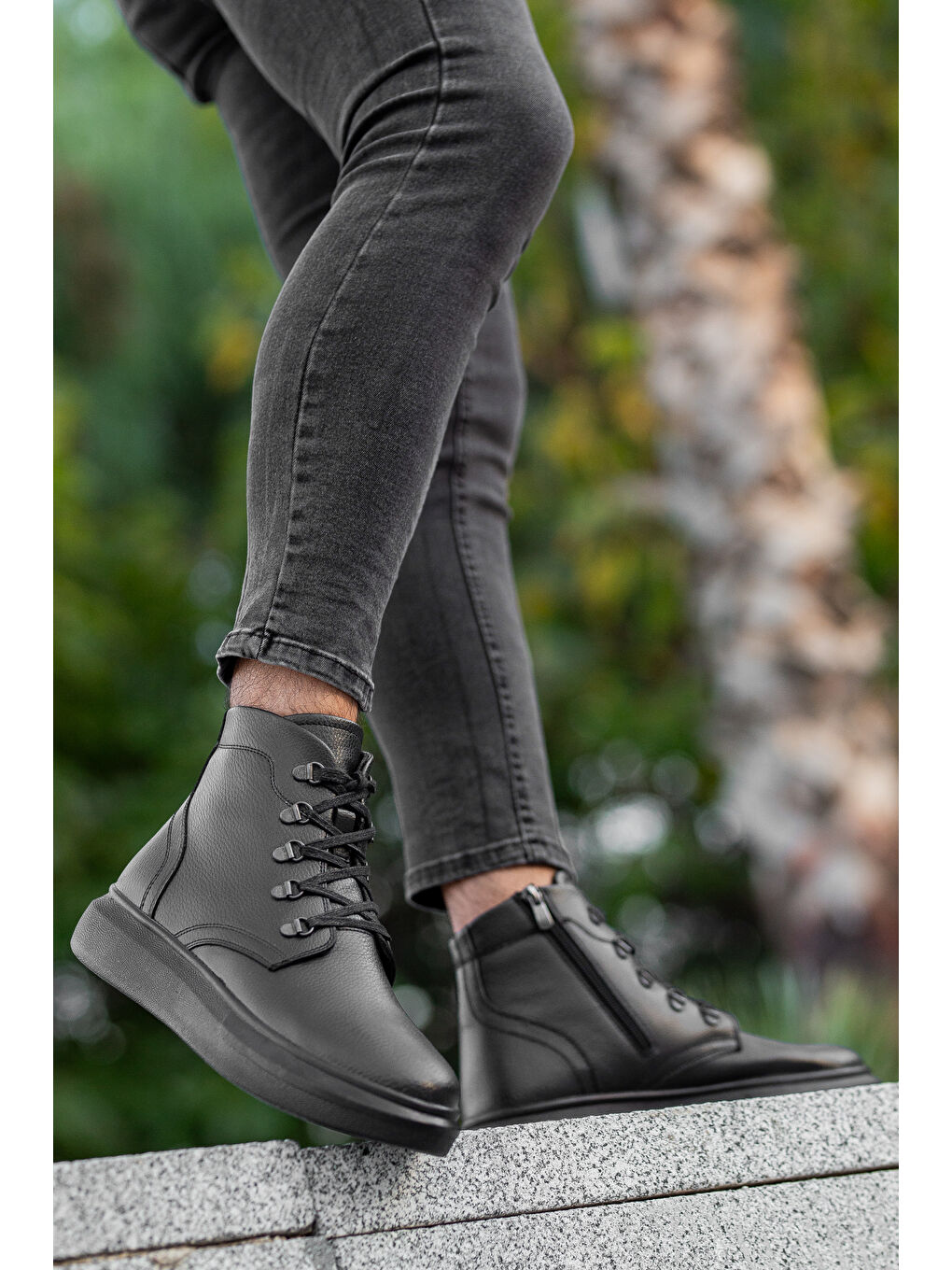 Siyah D1410 Soğuk Geçirmez Erkek Bot-1