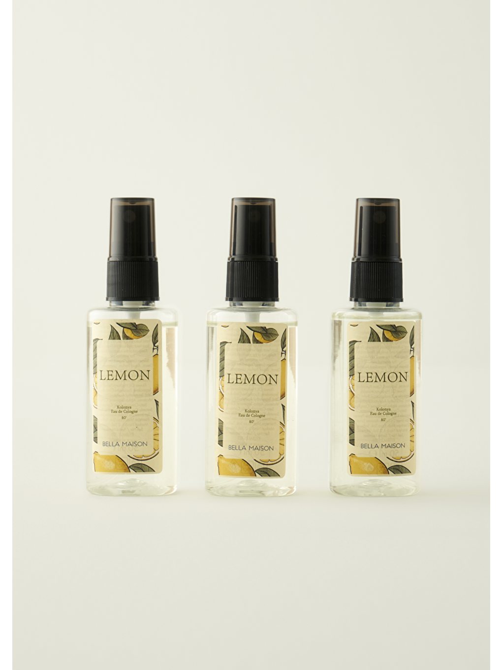 Lemon Kolonya 3'lü Sarı (50 ml)