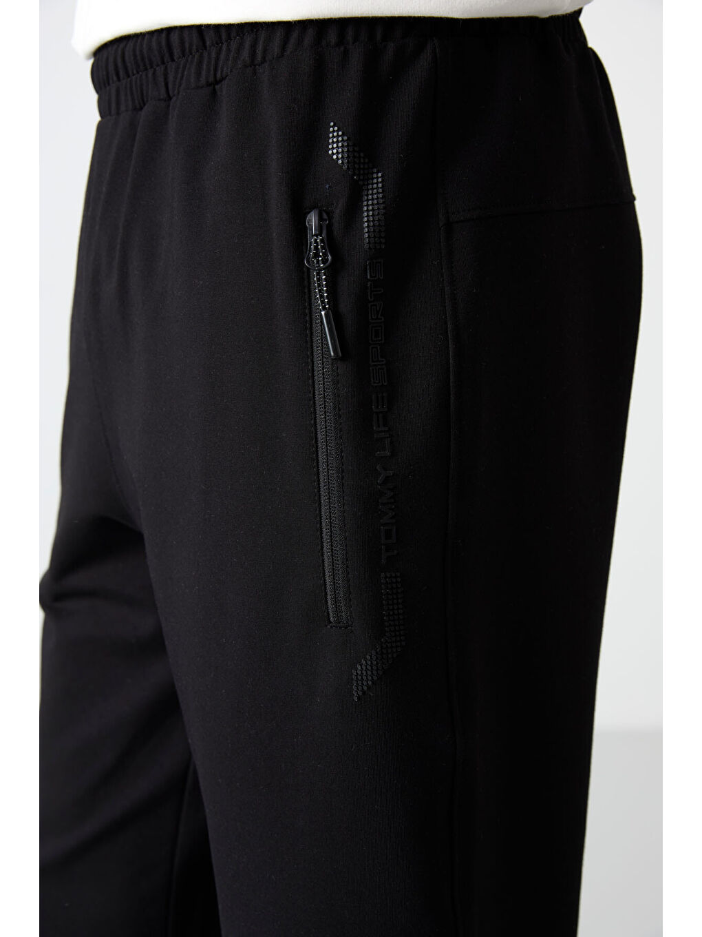 Siyah Fermuar Cepli Standart Kalıp Klasik Paça Erkek Kapri - 83091-4