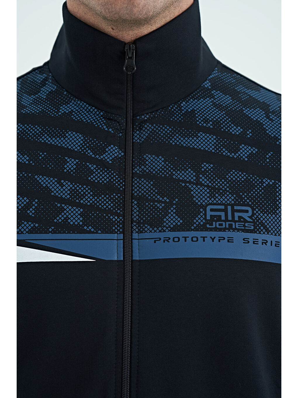 Harry Lacivert Dik Yaka Standart Kalıp Erkek Eşofman Takım - 85197-2