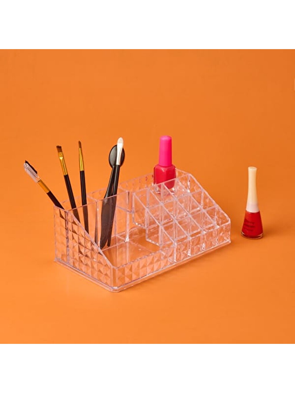 Diamond Klasik Organizer - Şeffaf - 23x13x9 Cm-2