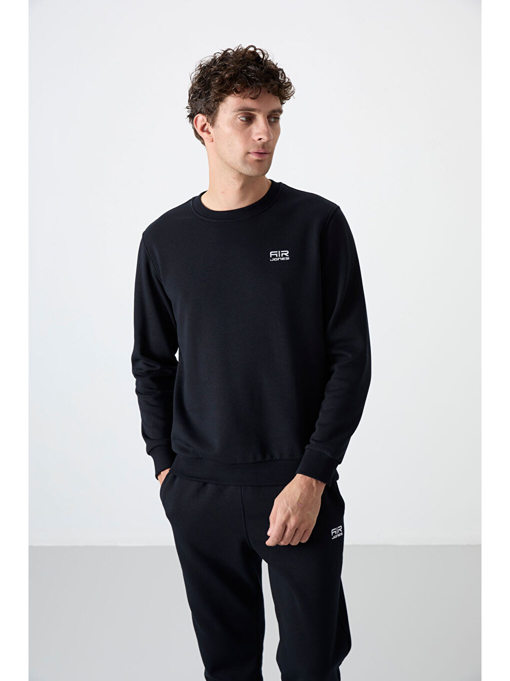 Andy Lacivert Rahat Kalıp Şardonlu Jogger Erkek Eşofman Takım - 85190-1