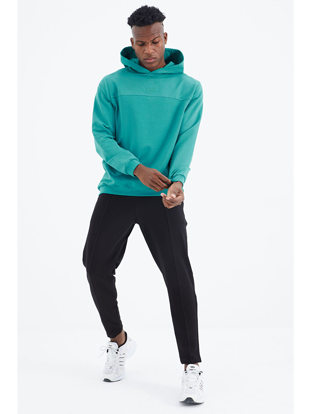 Deniz Yeşil - Siyah Kelvin Basic Erkek Eşofman Takım - 85230-2