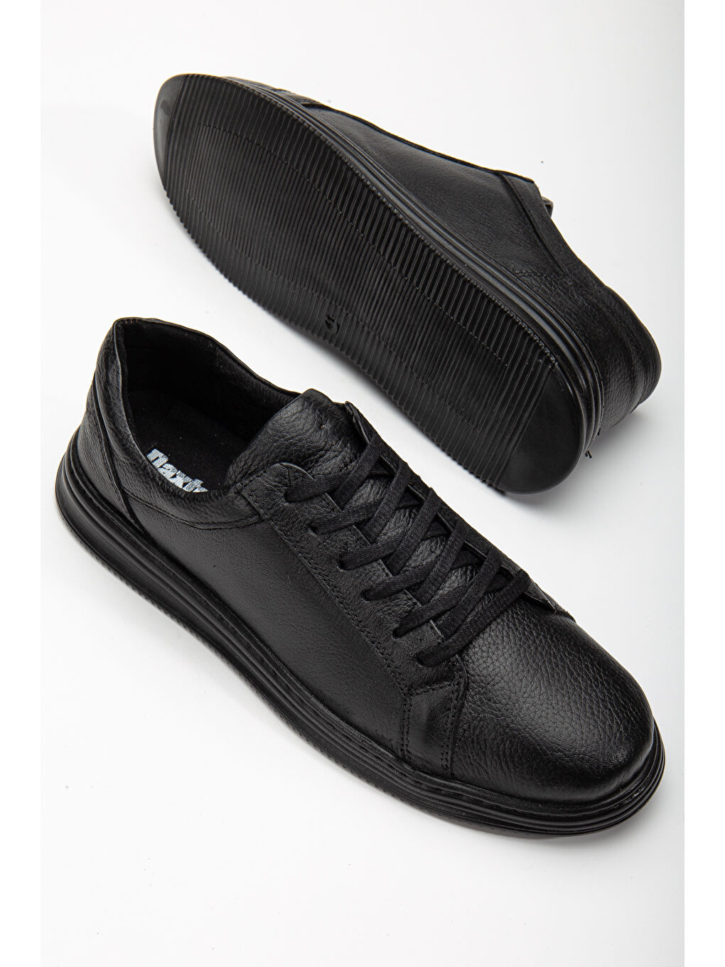 Siyah D563 Günlük Ortopedik Hakiki Deri Erkek Ayakkabı-7