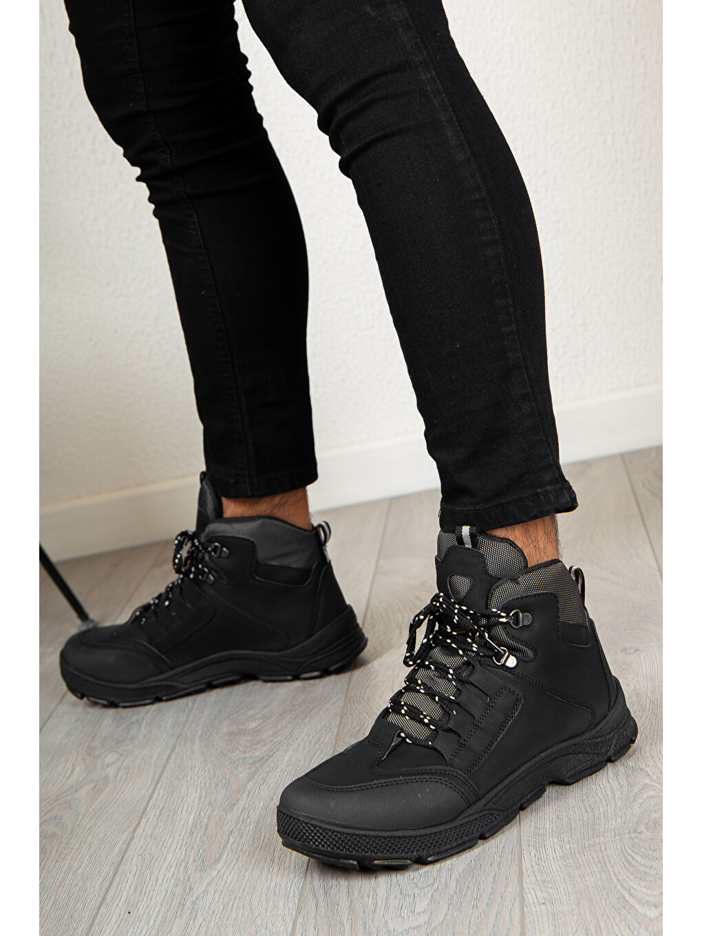 Siyah D00201   Ürün Soğuk Geçirmez Erkek Bot-5