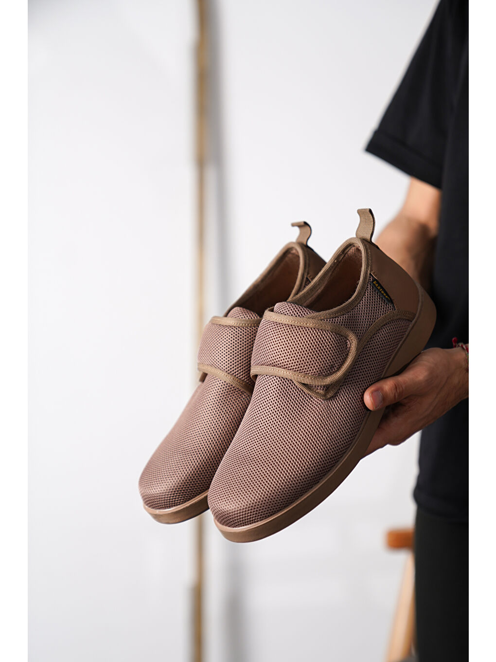 Kahverengi D3250 Günlük Ortopedik Cırtlı Erkek Klasik Ayakkabı-7