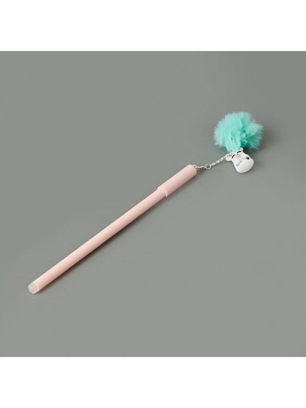 Silgili Tükenmez Kalem - Asorti - 17 Cm-1