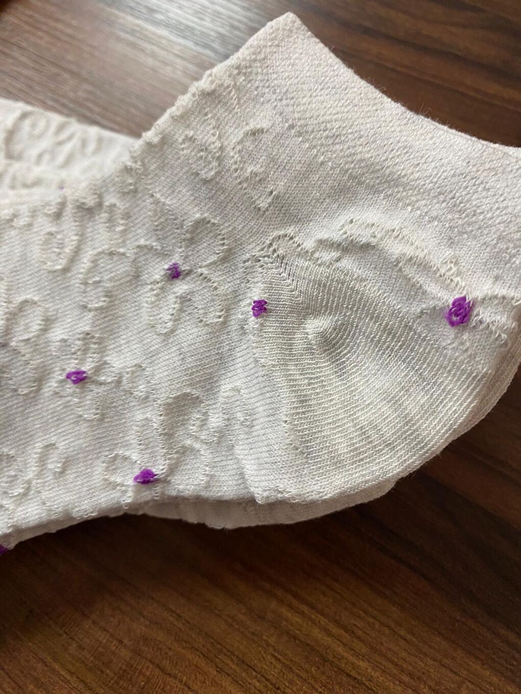 12'li Gri Çiçek Desenli Pamuklu Patik Çorap-1