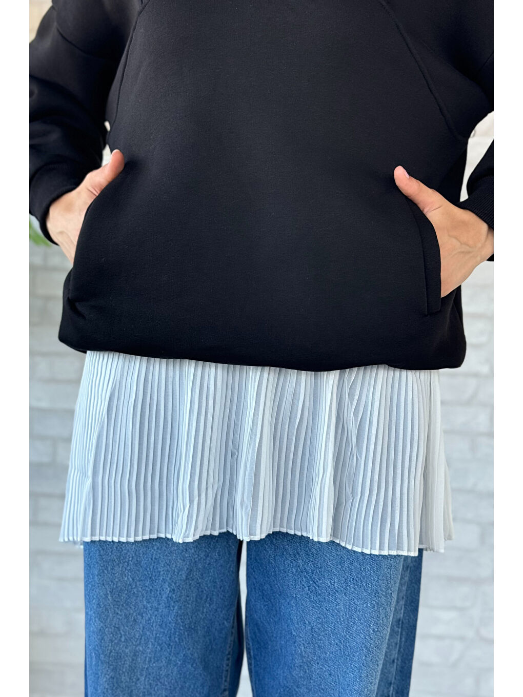 Beyaz Kadın Full Elastanlı Sıfır Kol Piliseli Tesettür İçlik-7