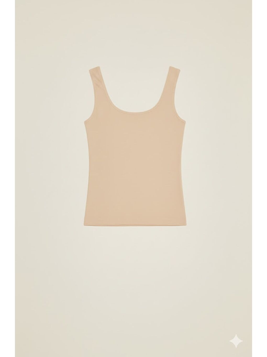 Bej C15002 Dikişsiz Kalın Askılı Atlet Ten