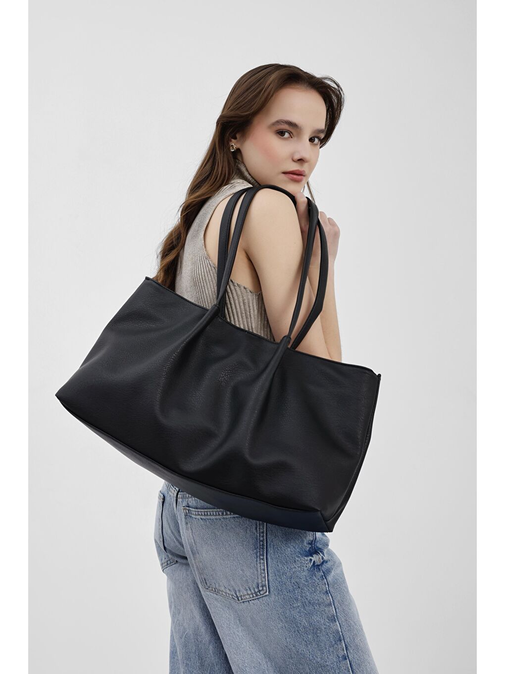 Chantel Omuz Çantası Siyah-1