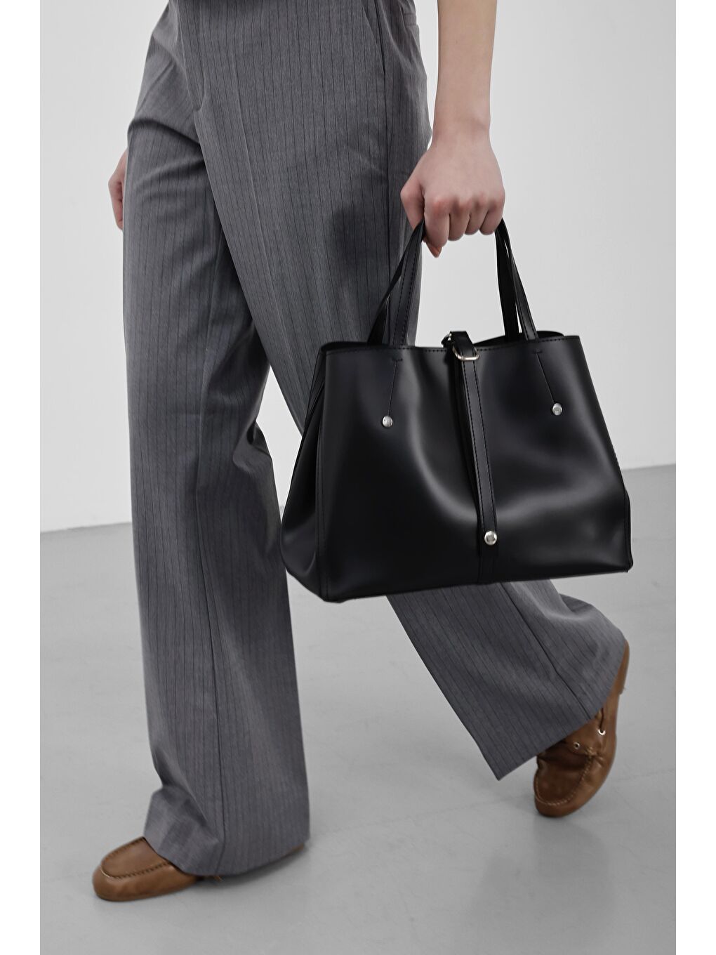 Fedi Yavrulu El Ve Omuz Çantası Siyah-4