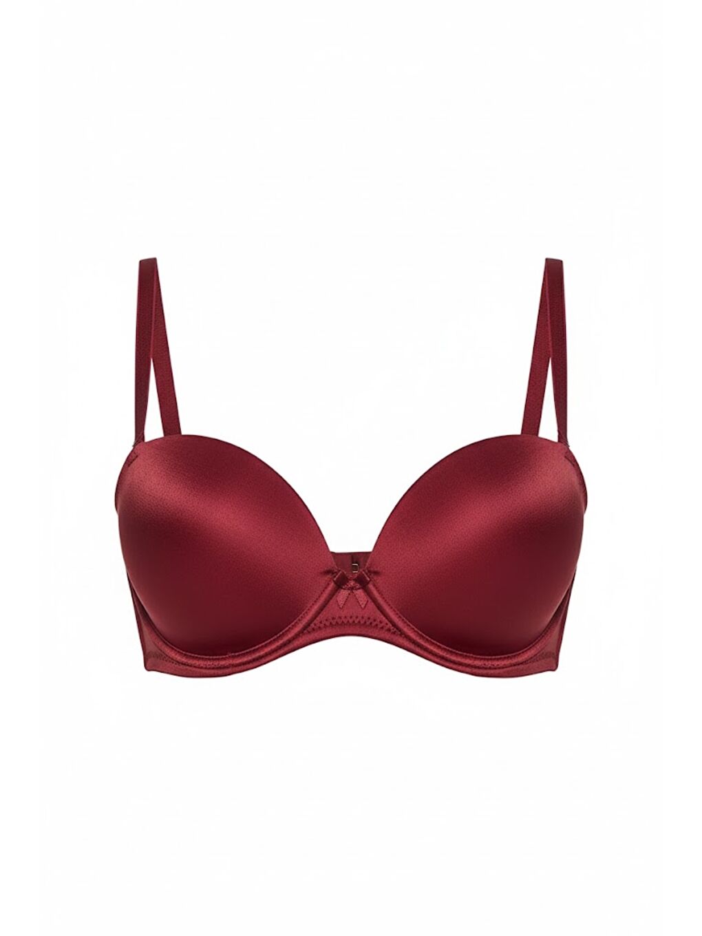 Dekolte Double Push-Up Straplez Sütyen C17040 Bordo